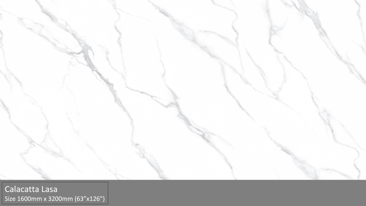 Đá Quartz Ink Calacatta Lasa hay còn gọi là đá Printed Quartz Calacatta Lasa